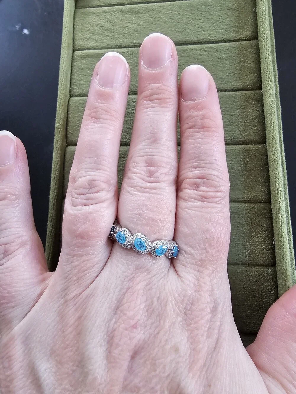 Rhodium Plated Ring Size 8